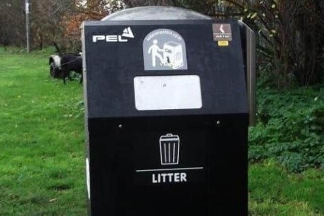 The smart bin installed in Fareham
