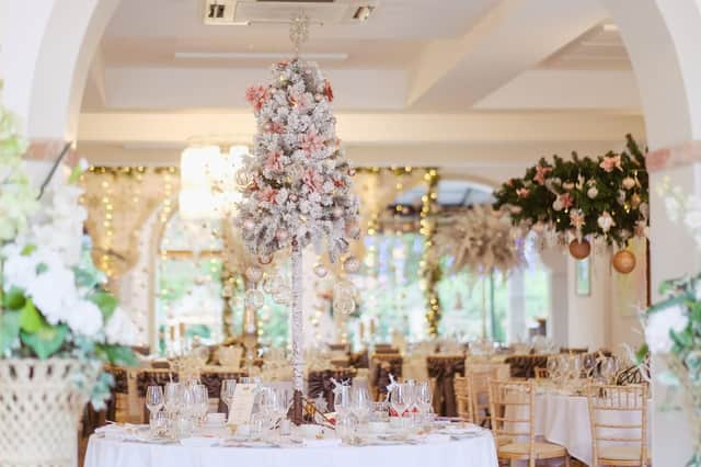 The beautiful decorations at the Mortimers Christmas-themed wedding.  Picture: 2Tone Photography Ltd