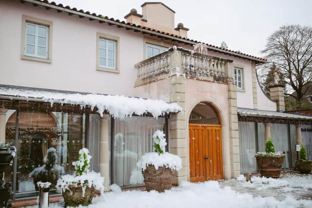 The Old Italian Villa, Poole, was decorated for the Christmas wedding.