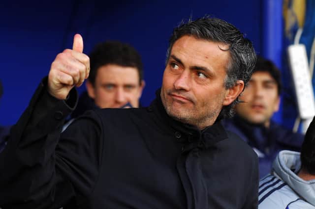 Jose Mourinho gives a thumbs up to a fan at Fratton Park in March 2007 Picture: Steve Reid