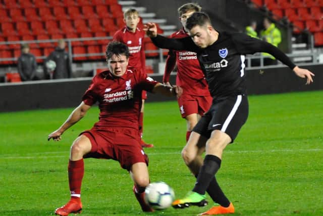 Bradley Lethbridge was on target for Pompey. Pictirue: Colin Farmery