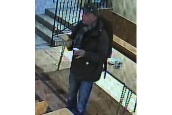 Jeremy Brabrooke caught on CCTV at St Faith's Church, Havant  
Picture: Sussex Police