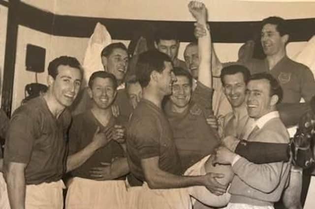 Mike Barnard, far left, pictured with Pompey team-mates including Jimmy Dickinson and Ron Saunders