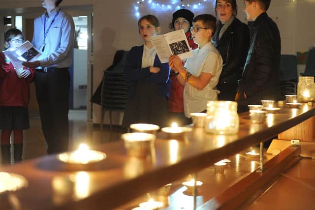Candle light carol concert at Gomer Junior School.