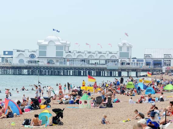 Southsea seafront was busy during this summer's heatwave
Picture: Sarah Standing (180575-3070)
