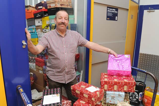 Bill Shannon collects gifts and presents for the homeless at Christmas from a network of people across the area. Picture: Habibur Rahman
