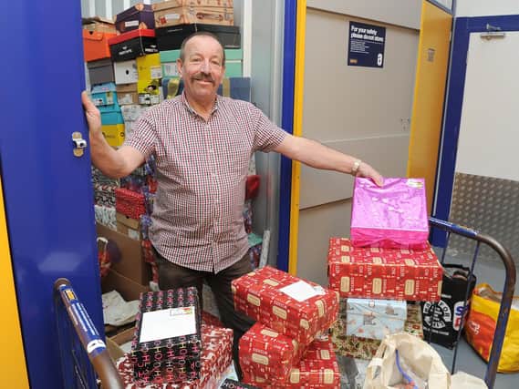 Bill Shannon collects gifts and presents for the homeless at Christmas from a network of people across the area. Picture: Habibur Rahman