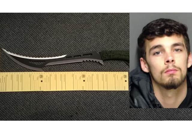 Jordan Whyte with the zombie knife