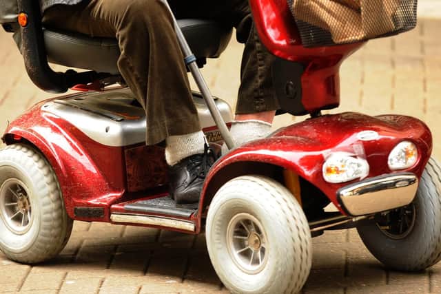 The mobility scooter was stolen from inside the couple's garage