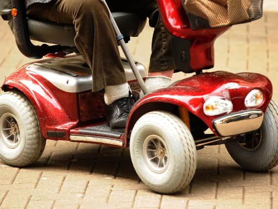 The mobility scooter was stolen from inside the couple's garage