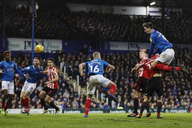 Pompey beat Sunderland and have a four-point lead over Luton at the top of League One. Picture: Joe Pepler