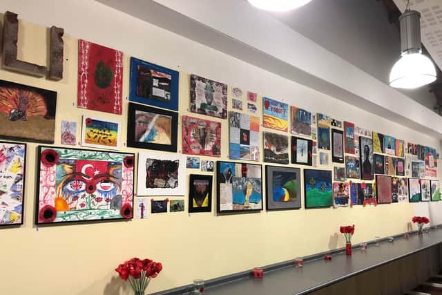Gallipoli art exhibition at Brune Park Community School.