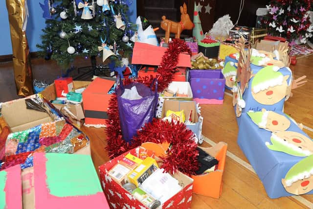 Some of the colourful hampers ready for donation.
Picture: Habibur Rahman