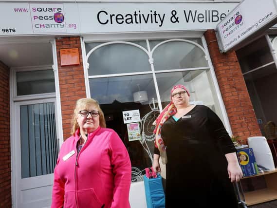 Co-founders Shaz Bannister, left, and Charlie Reilly after the break-in at Square Pegs charity shop, Gosport  Picture: Chris Moorhouse