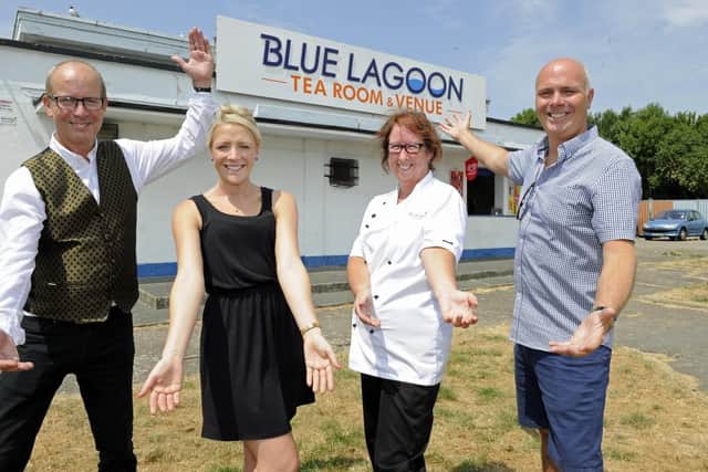 From left, Tim Cox, Tasha Barnes, Alyson Cox and Martin Cox from the Blue Lagoon cafe