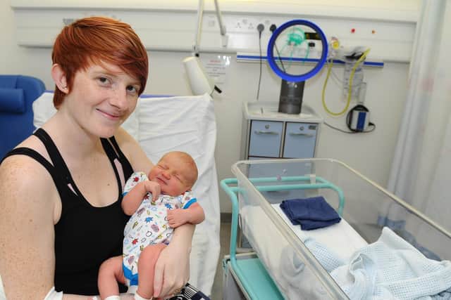 Leiana Ellery (24) from Portchester, gave birth to her son Xander Ellery on Christmas Day at 3.01am weighing 8lb 10oz at Queen Alexandra Hospital in Cosham.
Picture: Sarah Standing (180887-4493)