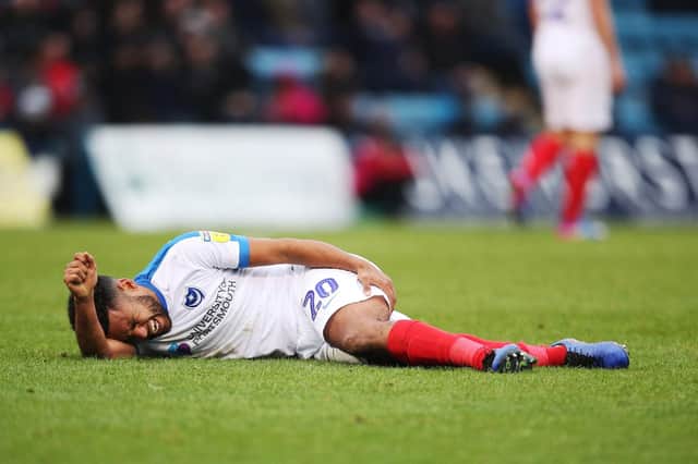 Nathan Thompson damaged a hamstring in the Boxing Day defeat at Gillingham. Picture: Joe Pepler