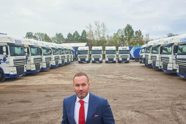 Andy Scott, orginally from Portsmouth, has bought Bison Transport - his 10th acquisition in two years