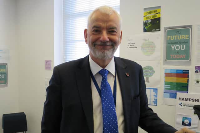 Michael Lane at his office in Tower Street, Winchester