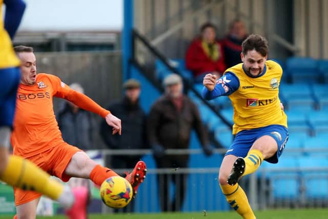 George Barker netted Gosport Borough's winner. Picture: Chris Moorhouse