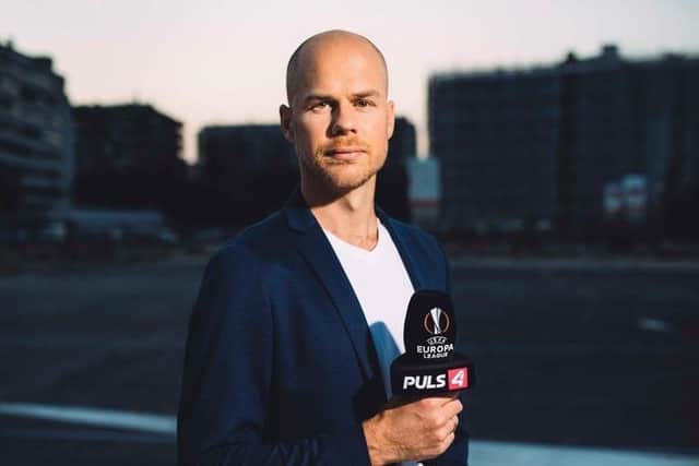 Former Pompey skipper Johnny Ertl in his role as pundit for Austrian TV station Puls4