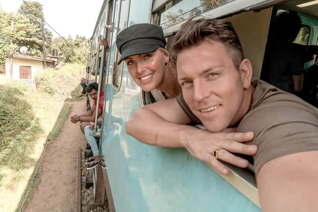 Portsmouth-born-and-bred Graeme Robertson and his partner Theodora Van De Pol in Sri Lanka