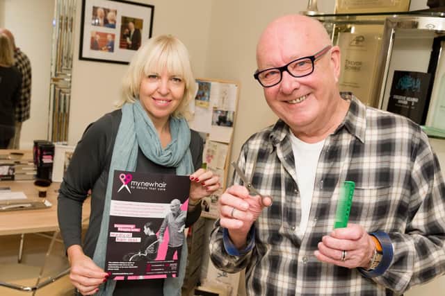 World famous hairdresser Trevor Sorbie with wife Carol at their Gosport home. Together they run the charity Mynewhair for women who have lost hair through medical treatment.