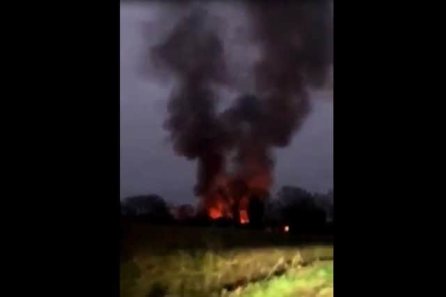 The fire in Denmead. Picture: @katieswattpad/Twitter