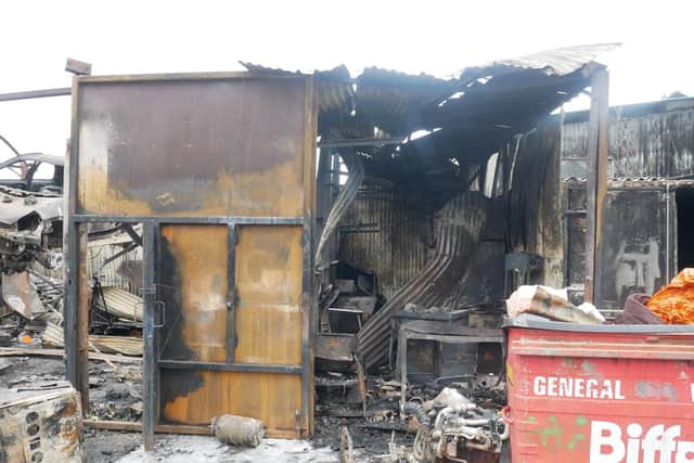 Three units in total were damaged. Picture: Habibur Rahman (030119)
