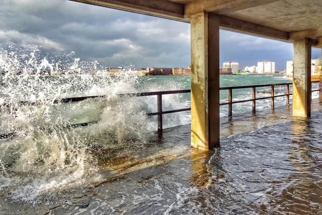 Stormy weather at Southsea. Picture: Trev Harman