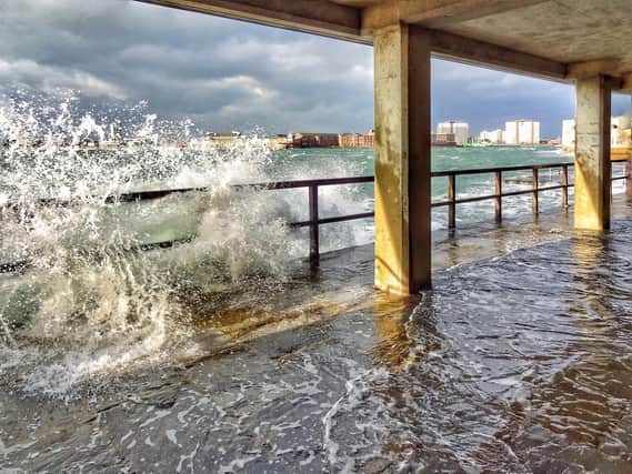 Stormy weather at Southsea. Picture: Trev Harman