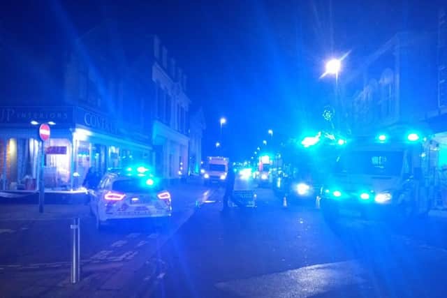Two pedestrians were injured in the collision