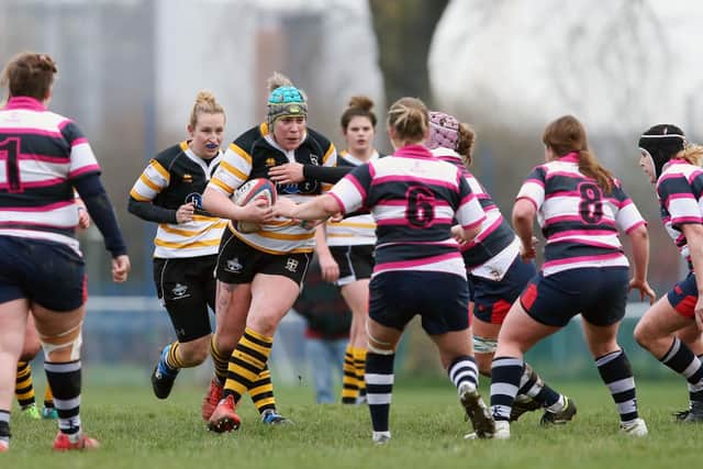 Jordan Wilshere on the charge for Portsmouth Valkyries. Picture: Chris Moorhouse