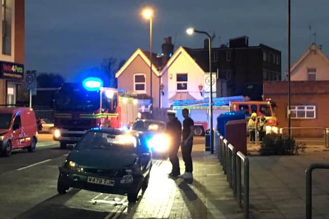 The scene at Warren Avenue in Portsmouth