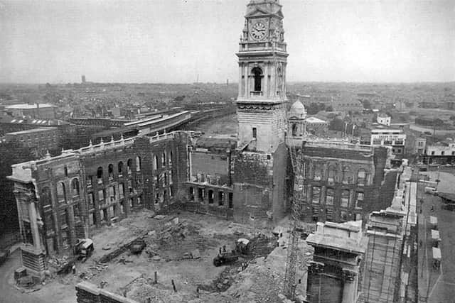 The Guildhall was destroyed during the Blitz in the Second World War.