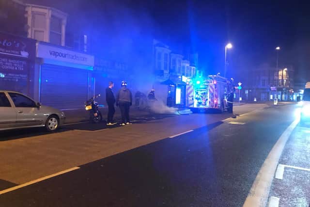 Fire crews at scene