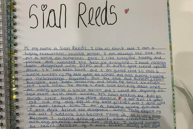 Sian Reeds' note