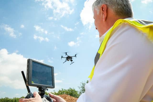 Ray Faulkner of iRed flying a drone