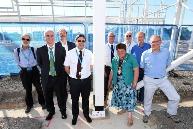 Cllr Mrs Diane Furlong, the Mayor of Gosport marked the progress of the Brockhurst Gate mixed-use retail and food development off Fareham Road and Heritage Road in Gosport. The Mayor was joined by fellow councillors as well developer Millngate and representatives from the retail brands.
Pictured is Diane Furlong, the Mayor of Gosport with Gosport Councillors and Tony Sweeney, Managing Director of the developer, Millngate (3rd from the left)
Credit: Paul Jacobs/pictureexclusive.com