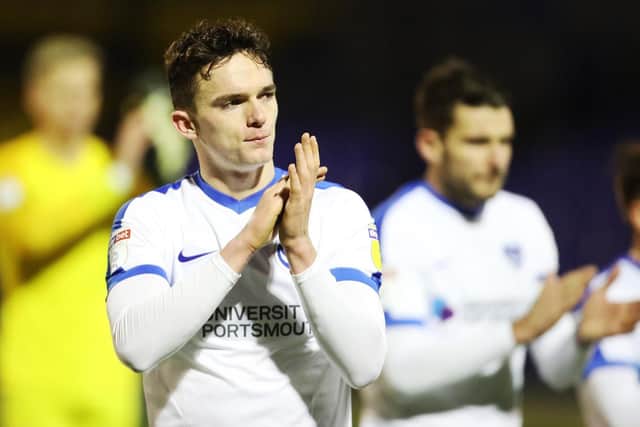 Pompey's Dan Smith after the match against Southend last night. Picture: Joe Pepler/PinPep Media