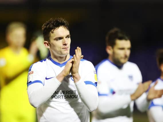 Pompey's Dan Smith after the match against Southend last night. Picture: Joe Pepler/PinPep Media