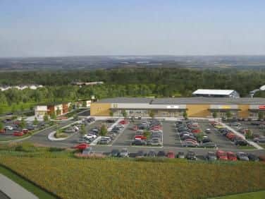 A CGI of Brockhurst Gate Retail Park in Gosport