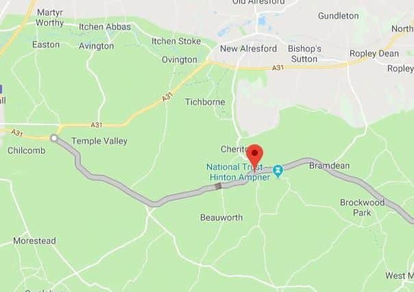 The route goes past Hinton Ampner. Picture: Google Maps