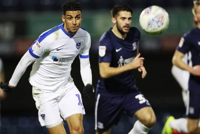 Louis Dennis gives chase during a man-of-the-match performance against Southend on Tuesday night. Picture: Joe Pepler