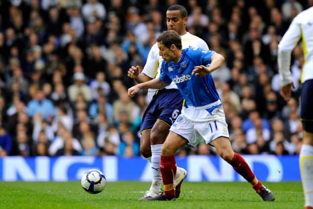 Michael Brown in action against Tottenham Hotspur. Picture: Allan Hutchings