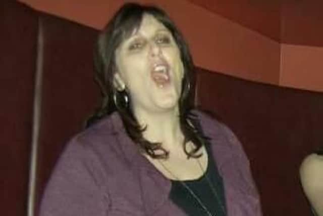 Joanne Collins before her weight loss