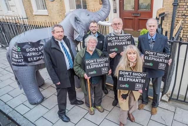 Eduardo Goncalves, Bill Oddie, Dr Mark Jones, Peter Egan, Carol Royle and Sir Ranulph Fiennes outside Botswana High Commission in London.
Picture: submitted