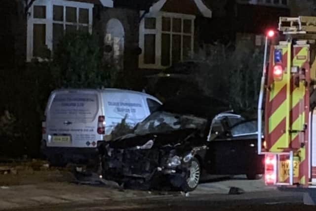 The driver of the car was taken to hospital after the crash. Picture: Supplied