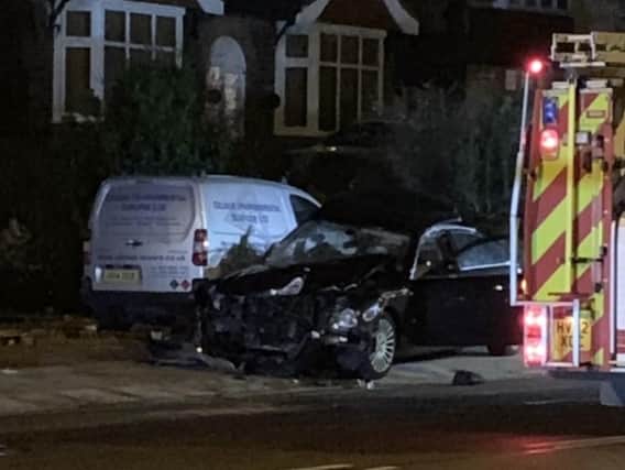 The driver of the car was taken to hospital after the crash. Picture: Supplied