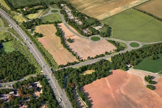 The revamped junction 10 of the M27 planned for Welborne